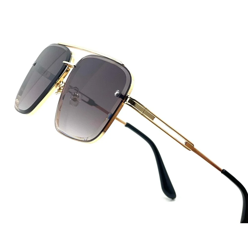 Classic Elegant Vintage Retro Hip Hop Style Sunglasses Square Silver Metal Frame